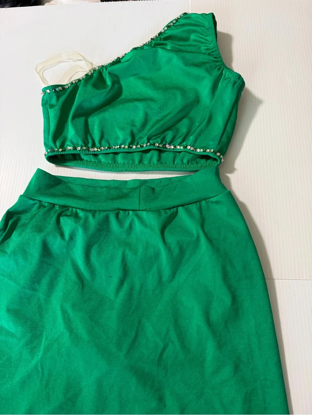 Kelle dance solo costume kelly green 2 piece custom color pop 4296 2877 SA adult